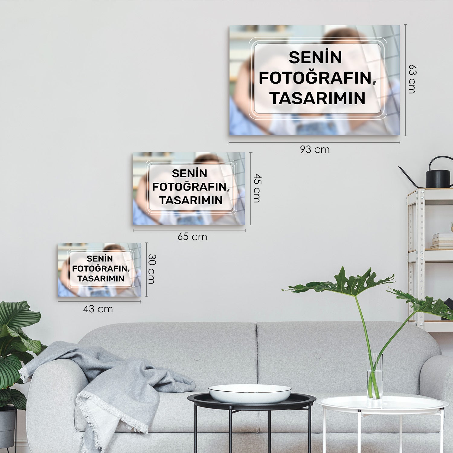 Yatay Kişiye Özel Cam Tablo