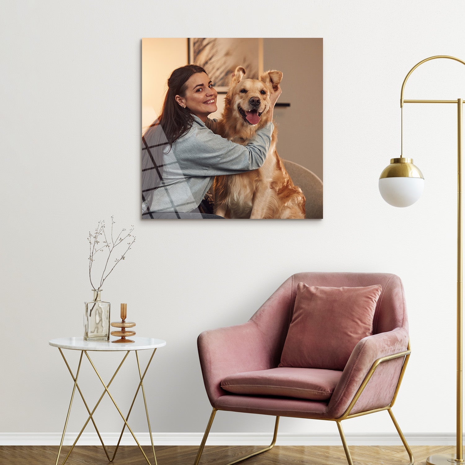 Kare Kişiye Özel Cam Tablo