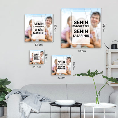 Kare Kişiye Özel Cam Tablo