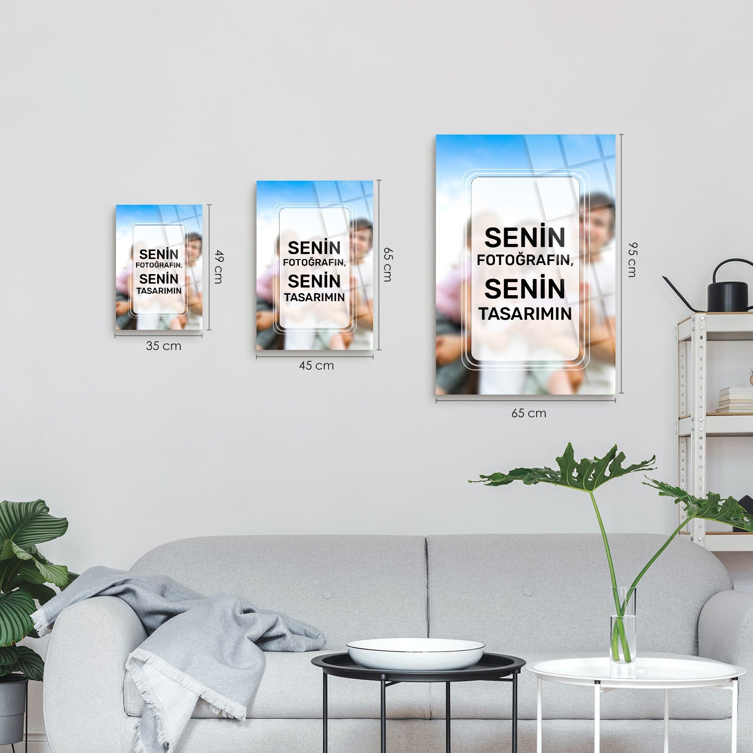 Dikey Kişiye Özel Cam Tablo