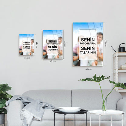 Dikey Kişiye Özel Cam Tablo